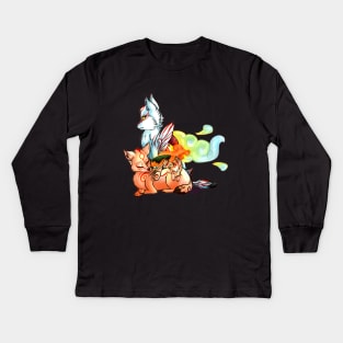 Wolves of the brush Kids Long Sleeve T-Shirt